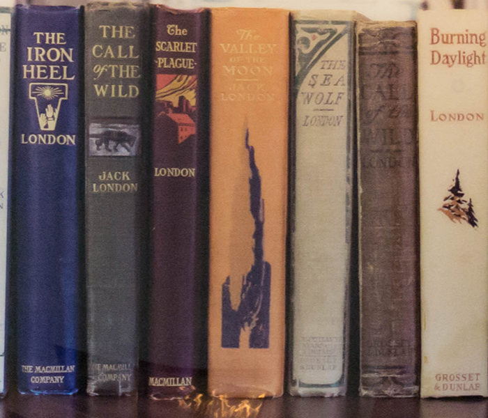 spines of books written by Jack London